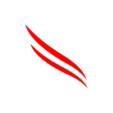 updated crowdstrike icon, the red feather on a white background